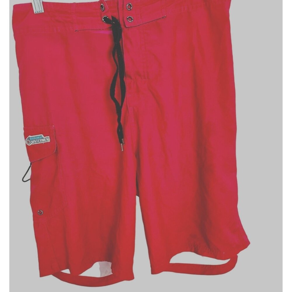 Original Watermen Men's Air Dry Shorts Red Size 34 Sku 2900